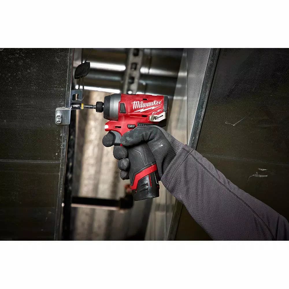 Milwaukee M12 FUEL 12V Brushless 1/4 in. Hex Impact Driver Kit with 2.0Ah Battery