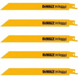 DEWALT 8 in. Bi-Metal Reciprocating Saw Blades, 10/14 TPI, Straight Back, 5-Pack thumbnail 1