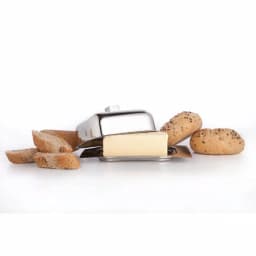 BergHOFF Cubo 18/10 Stainless Steel Butter Dish - Modern Polished Mirror Finish thumbnail 4
