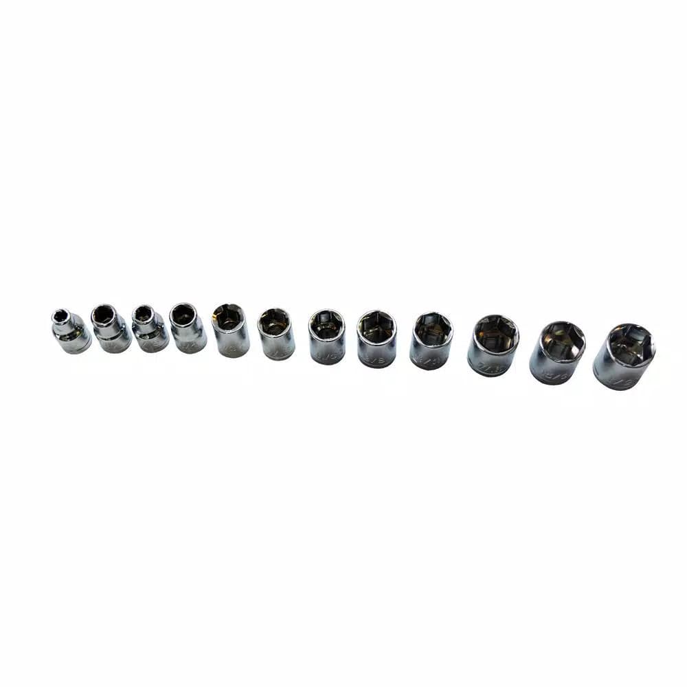 Best Value 52-Piece Socket Set with 1/4 in., 3/8 in., and 1/2 in. Drives - Metric and SAE