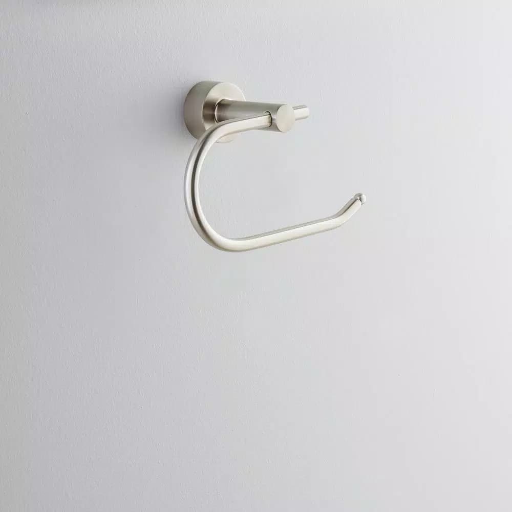 Glacier Bay Innburg Single Post Toilet Paper Holder, Brushed Nickel