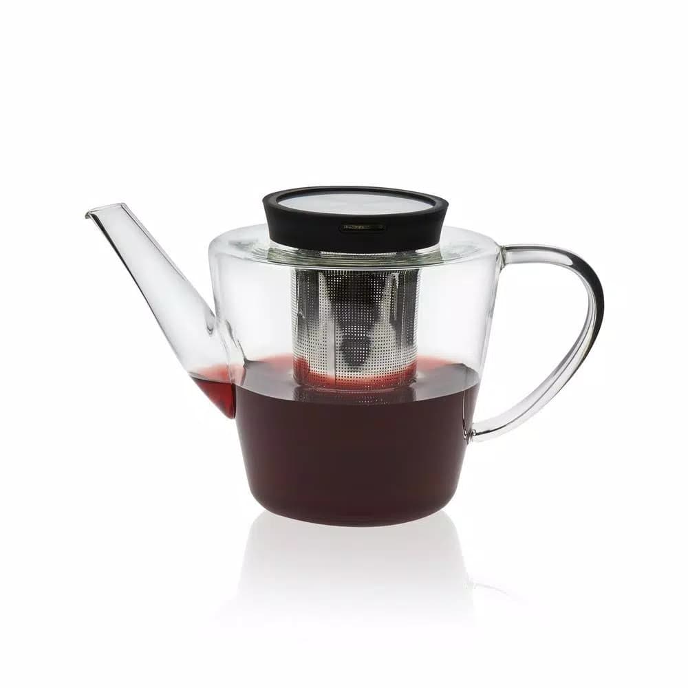 VIVA Scandinavia Infusion Glass Teapot with Stainless Steel Infuser, 39 oz