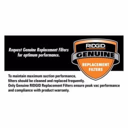 RIDGID Certified HEPA Filter and Fabric Pre-Filter for RV2400HF Wet/Dry Vacuum thumbnail 11