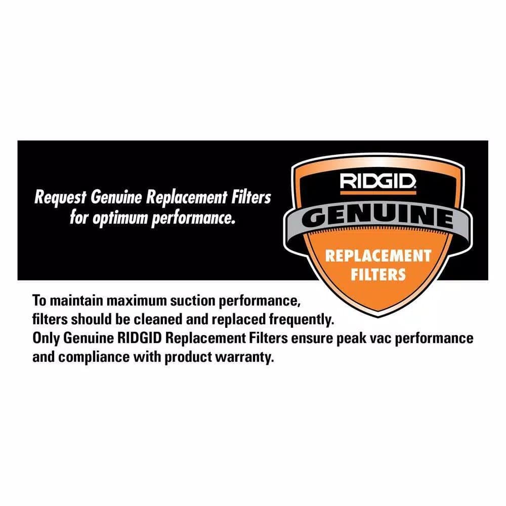 RIDGID Certified HEPA Filter and Fabric Pre-Filter for RV2400HF Wet/Dry Vacuum
