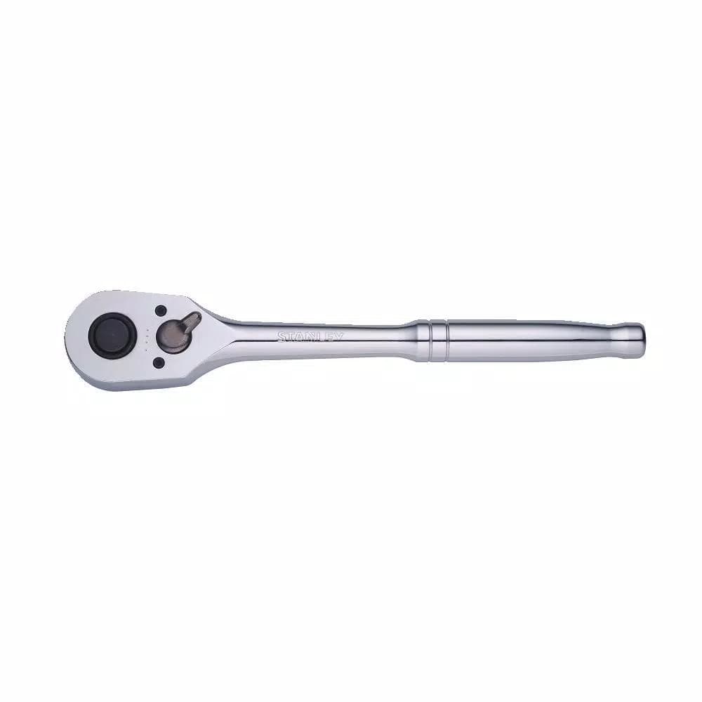 Stanley 1/2 in. Drive Pear Head Quick Release Ratchet, 72-Tooth Chrome Vanadium Steel