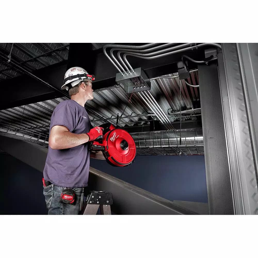 Milwaukee M18 FUEL ANGLER 100 ft. Non-Conductive Polyester Pulling Fish Tape Drum