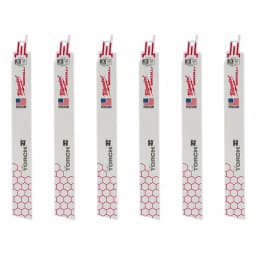 Milwaukee TORCH 9 in. 14 TPI Metal Cutting Reciprocating Saw Blades, Thick Body (6 Pack) thumbnail 1