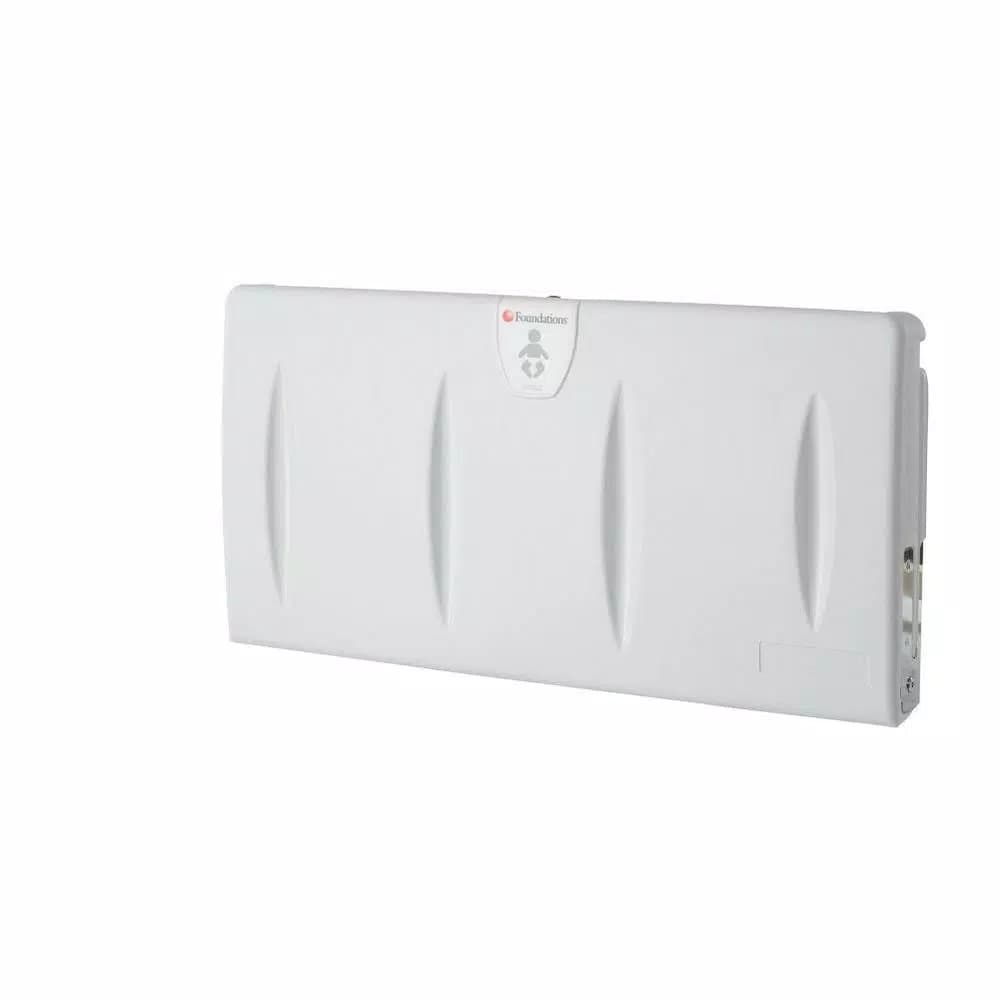 Foundations Horizontal Surface Mount Baby Changing Station, Light Gray