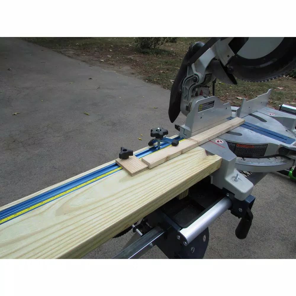POWERTEC 36 in. Double Top T-Track with Predrilled Mounting Holes, Anodized Aluminum