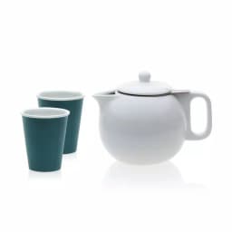 VIVA Scandinavia Jaimi 3-Piece Porcelain Teapot and Laura Cup Set, 4.5-Cup thumbnail 2