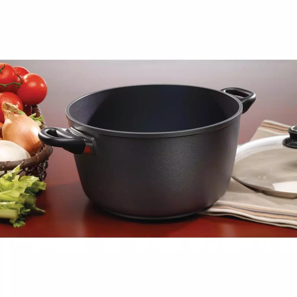 Swiss Diamond Swiss Titan 8.5 Qt. Titanium Nonstick Stock Pot with Glass Lid, Gray