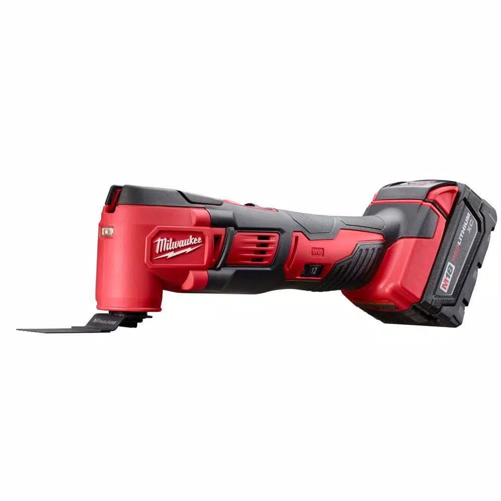 Milwaukee M18 18V Lithium-Ion Cordless Oscillating Multi-Tool Kit with (2) 3.0Ah Batteries, Charger, and Accessories
