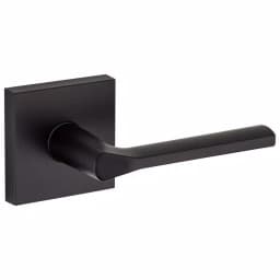 Kwikset Lisbon Square Matte Black Interior Passage Door Lever thumbnail 1