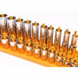 GearWrench 3-Piece Metric Socket Tray Set for 1/4 in., 3/8 in., and 1/2 in. Drives thumbnail 2