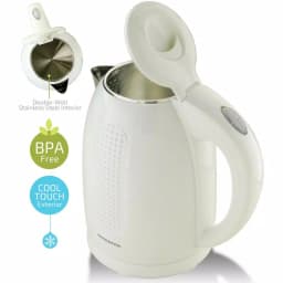 Ovente 1.7L Electric Kettle, White Stainless Steel BPA-Free Water Boiler with Auto Shut-Off thumbnail 7