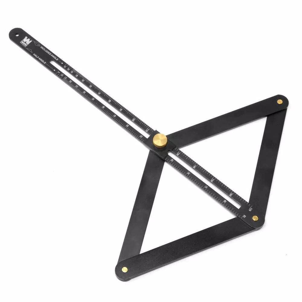 WEN 0.5 in. Aluminum Miter Saw Bevel Gauge and Corner Angle Finder