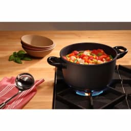 Swiss Diamond Classic Series 5.5 Qt. Cast Aluminum Nonstick Induction Soup Pot with Glass Lid, Gray thumbnail 2