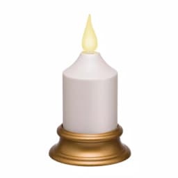 Xodus Innovations 4 in. Amber LED Votive Candle with Antique Brass Base, Battery Operated Flameless Candle thumbnail 1