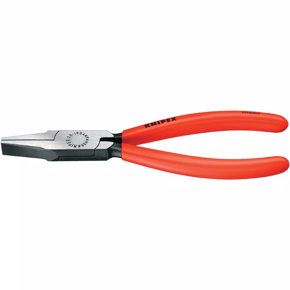KNIPEX 5 in. Flat Nose Pliers with Insulated Plastic Coated Handles