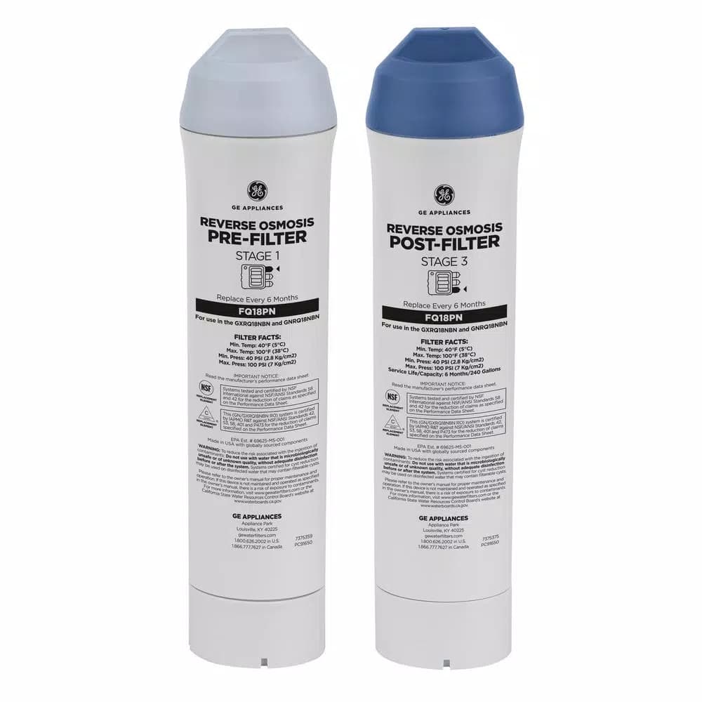 GE Under Sink Reverse Osmosis Water Filtration System, 3-Stage with Faucet