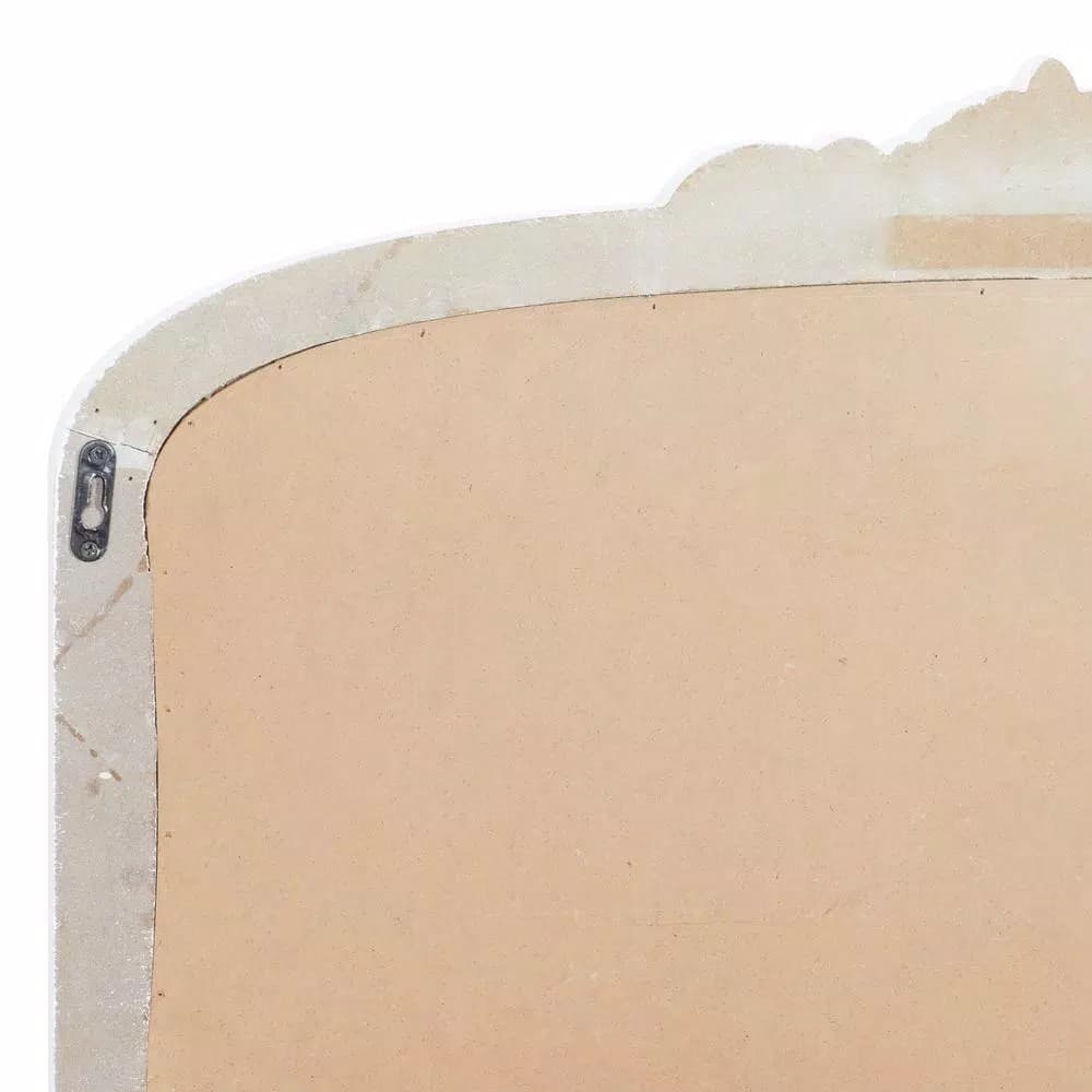 LITTON LANE Shabby Chic 28 in. Wooden Chalkboard Memo Board with Distressed Ivory Frame and Trinket Tray