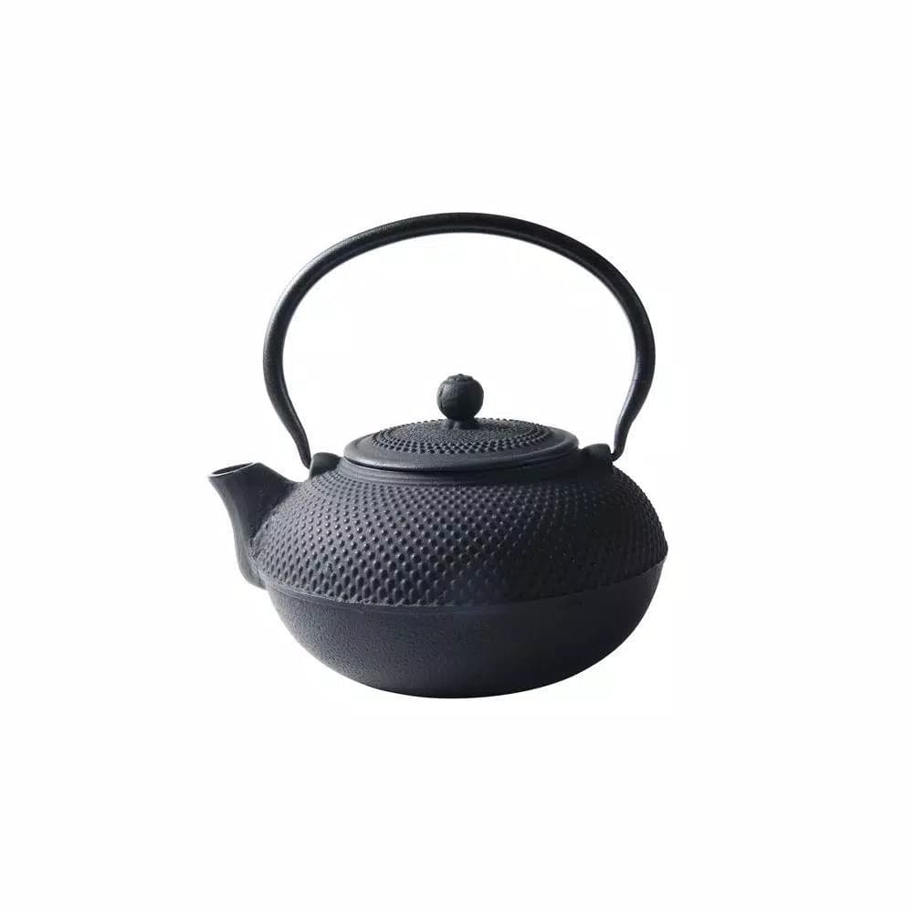 Old Dutch 52 oz. Matte Black Cast Iron Saga Tetsubin Teapot with Stainless Steel Infuser