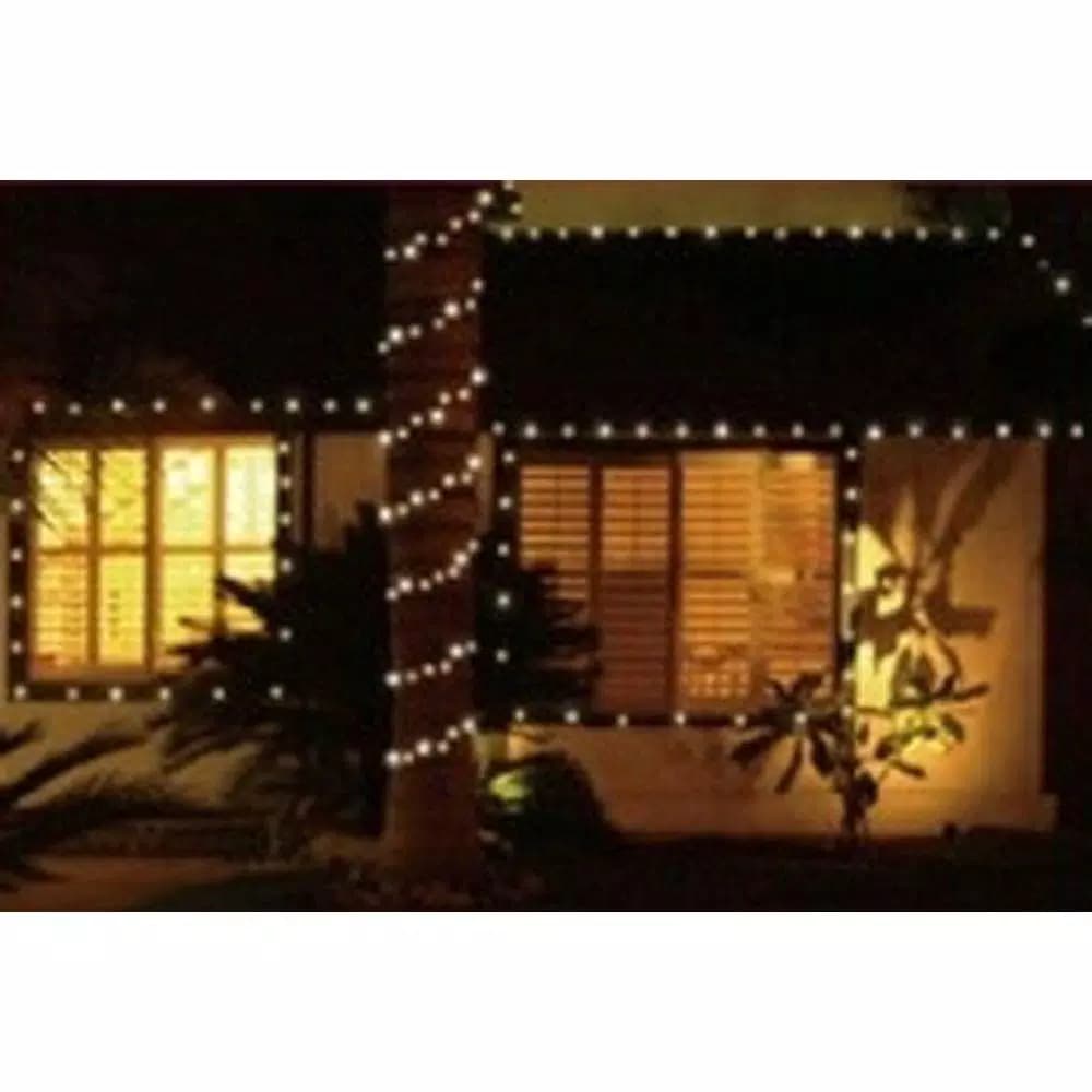 Starlite Creations 60-Light LED Warm White Dome String Lights, 19 ft. Weather Resistant Indoor/Outdoor Holiday Decor