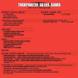 Quasar Tuckpointer Silver 4-1/2 in. Laser Welded Premium Segmented Diamond Blade thumbnail 2