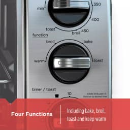 BLACK+DECKER 4-Slice Stainless Steel Convection Toaster Oven with EvenToast Technology thumbnail 3