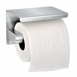 Alpine Industries Single Post Toilet Paper Holder with Storage Shelf, Brushed Stainless Steel thumbnail 3