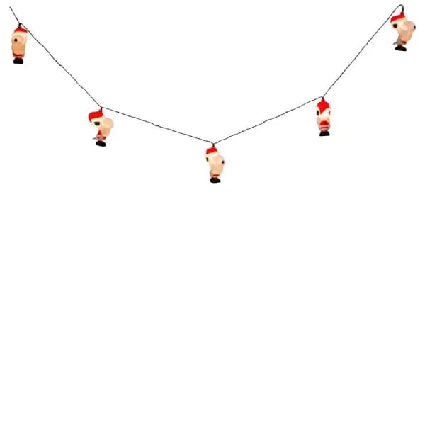 Peanuts Snoopy 5-Light LED Battery Operated Holiday String Lights, 56 in., White