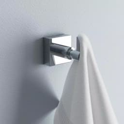No Drilling Required Hukk Single Robe Hook in Chrome - No-Drill Mounting System thumbnail 2