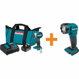 Makita 18V LXT Brushless Impact Driver Kit with 3.0Ah Battery, Charger, Case, and Bonus LED Flashlight thumbnail 1
