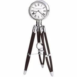 FirsTime 28 in. Tripod Pendulum Tabletop Analog Clock - Chrome and Espresso thumbnail 3
