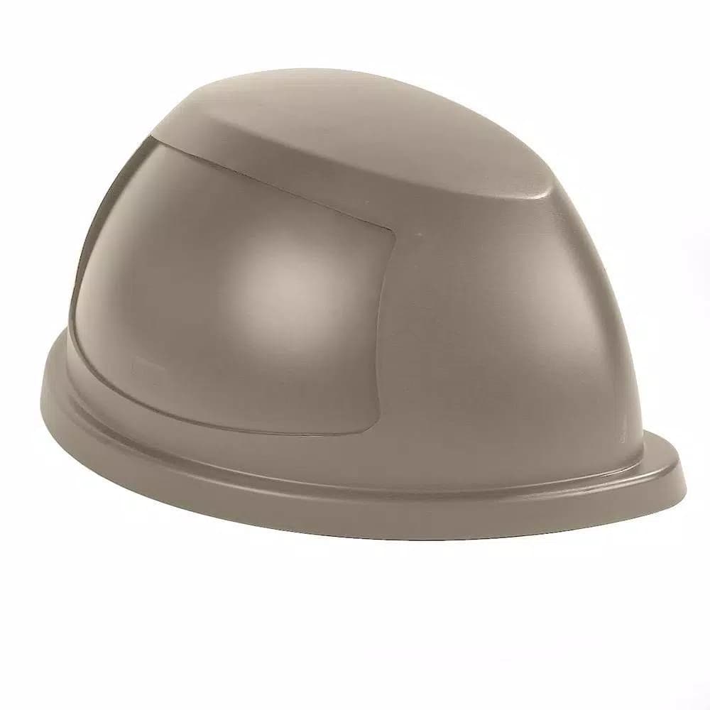 Carlisle Centurian 21 Gal. Half Round Trash Can Dome Top Lid, Beige (4-Pack)