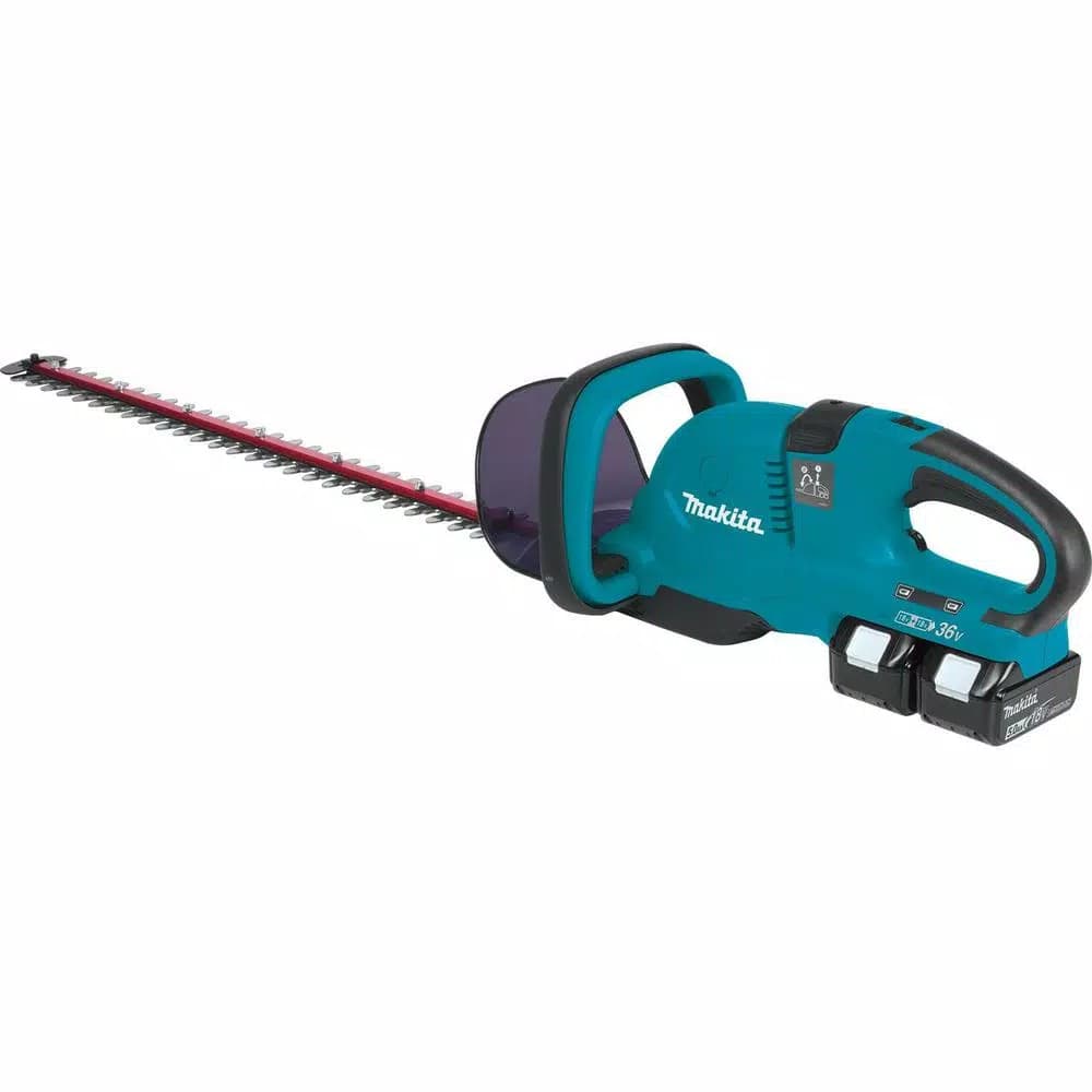 Makita 36V (18V x2) LXT Cordless Hedge Trimmer Kit with (2) 5.0 Ah Batteries and Dual Port Charger