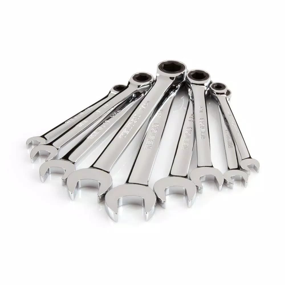 TEKTON 9-Piece Ratcheting Combination Wrench Set, 1/4 in. to 3/4 in.