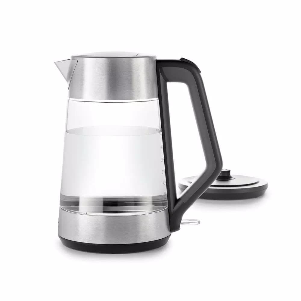 OXO 7.4-Cup Black Stainless Steel Cordless Electric Kettle, 1.75L with Auto Shut-Off