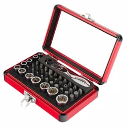 SUNEX TOOLS Sunex 9732 44-Piece Socket and Bit Set with Mini Dual Flex Head Ratchet thumbnail 1