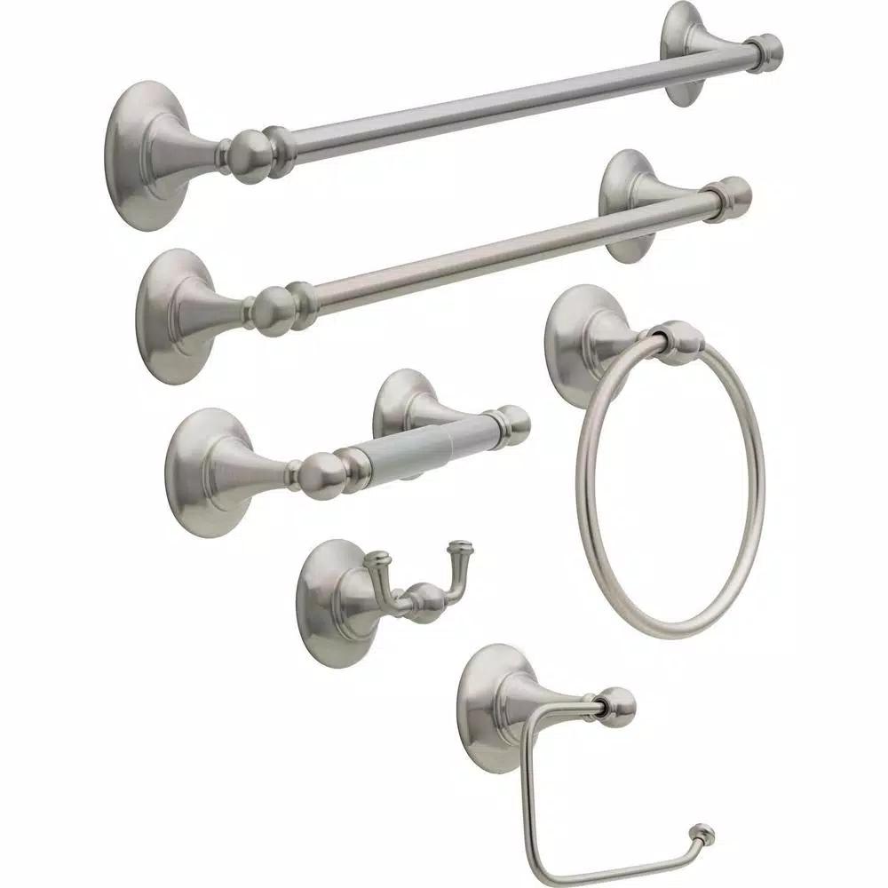 Delta Greenwich II 24 in. Single Towel Bar in SpotShield Brushed Nickel