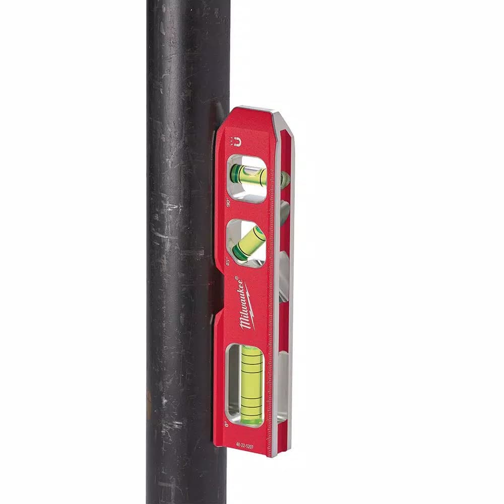 Milwaukee 7 in. Metric Compact Billet Torpedo Level with Rare Earth Magnets