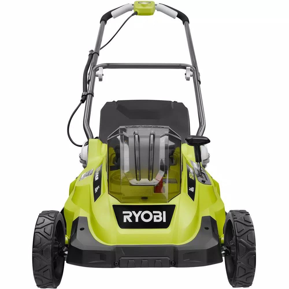 RYOBI ONE+ 18V Cordless 16 in. Walk Behind Push Lawn Mower with (2) 4.0 Ah Batteries and Charger Included