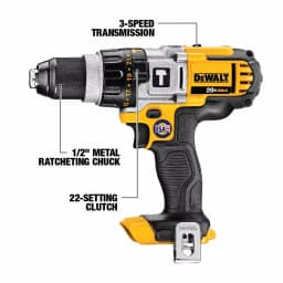 DEWALT 20V MAX Cordless 1/2 in. Hammer Drill Kit with (2) 4 Ah Batteries, Charger & Case thumbnail 3