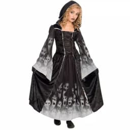 Unbranded Forsaken Souls Girls Halloween Costume - Horror Ghostly Apparition Dress with Hood, Medium thumbnail 1