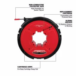Milwaukee M18 FUEL ANGLER 100 ft. Non-Conductive Polyester Pulling Fish Tape Drum thumbnail 4