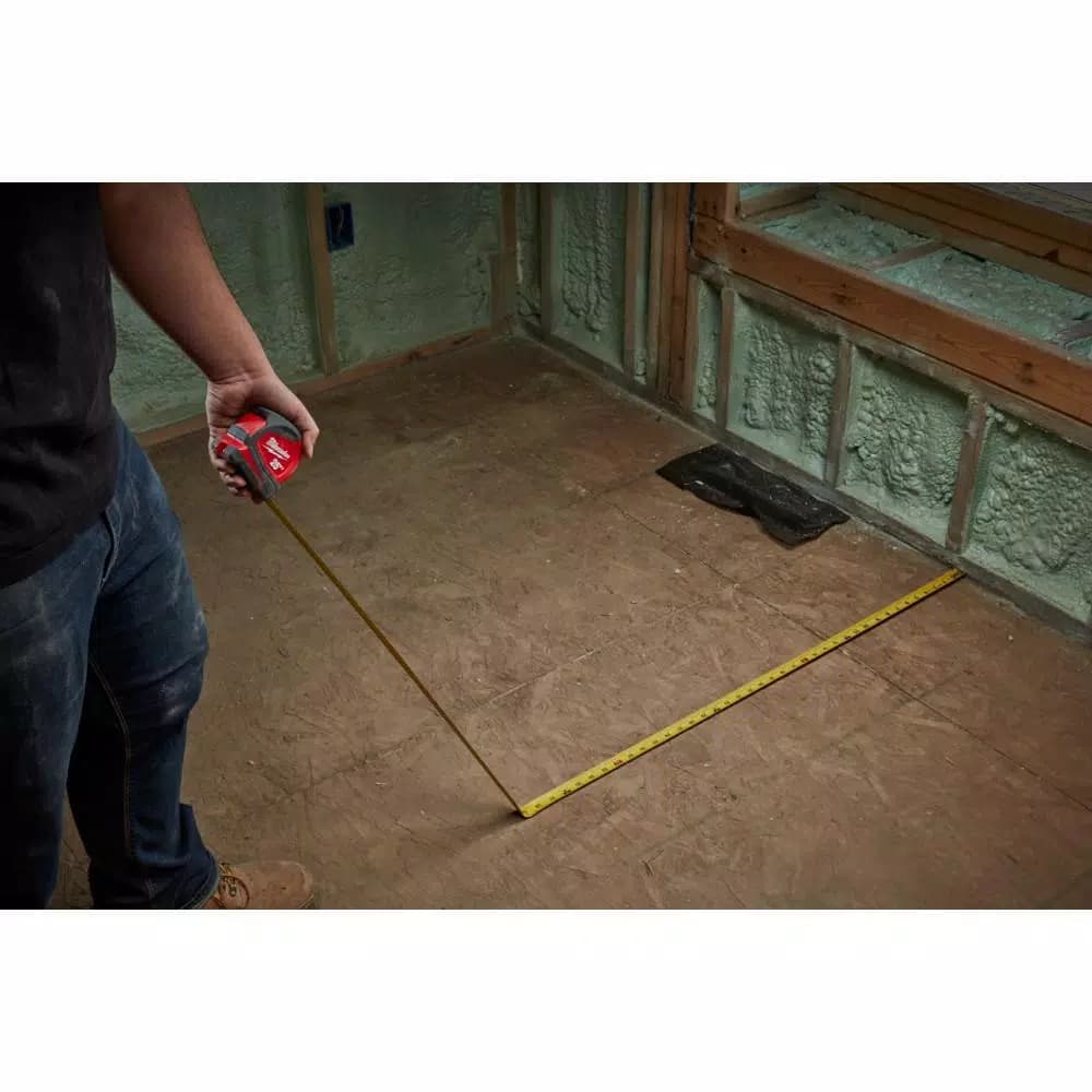 Milwaukee 30 ft. Compact Tape Measure with 12 ft. Reach and Nylon Blade Protection