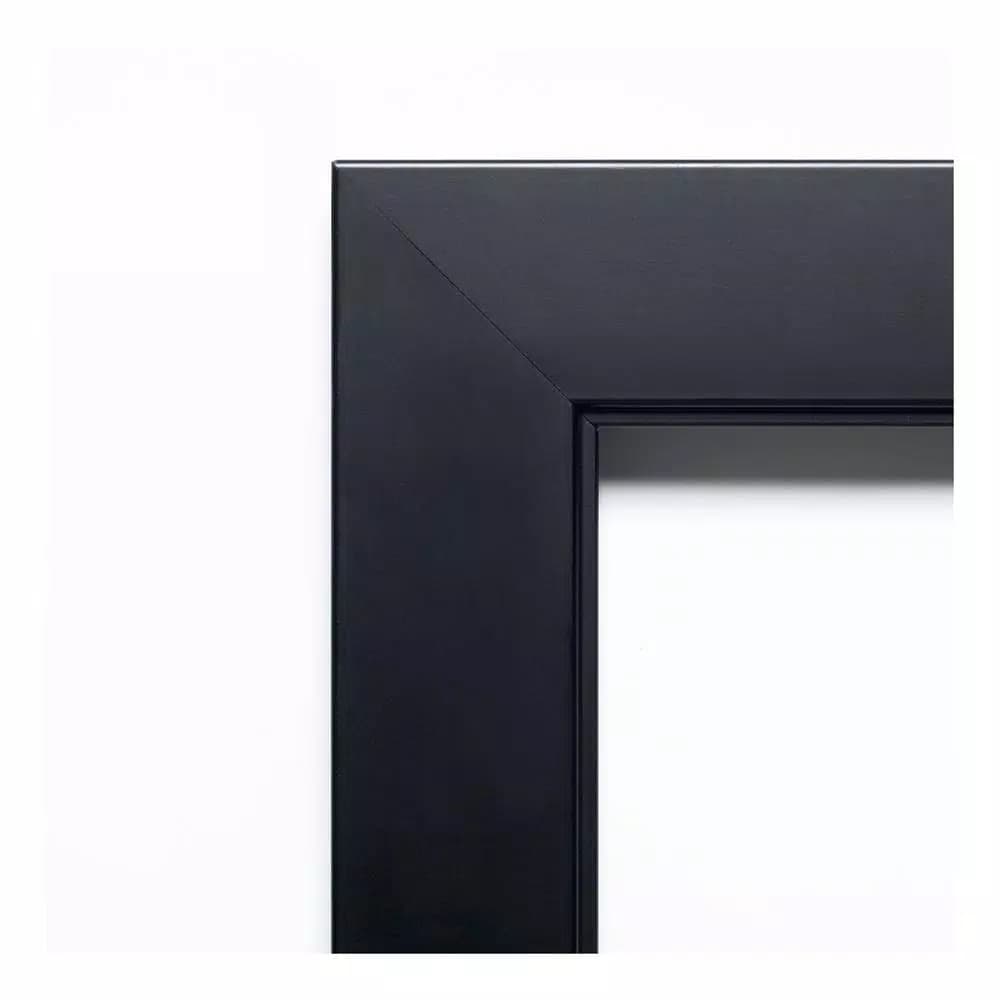 Amanti Art Nero 19 in. W x 23.25 in. H Rectangular Framed Bathroom Vanity Mirror, Black
