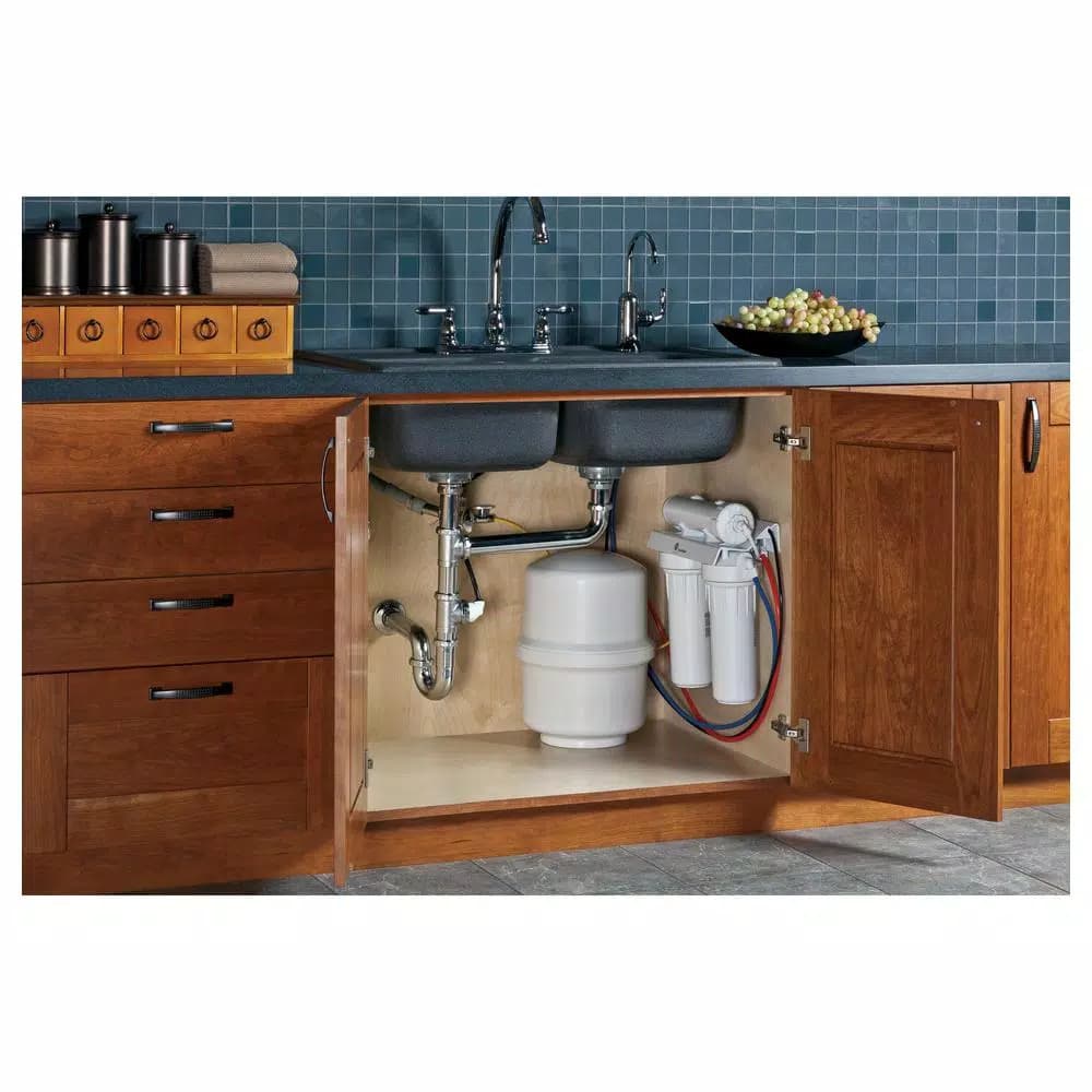 GE Under Sink Reverse Osmosis Water Filtration System with Chrome Faucet
