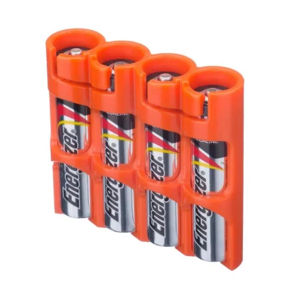 Storacell by Powerpax Slim Line AAA Battery Organizer and Dispenser, 4-Pack