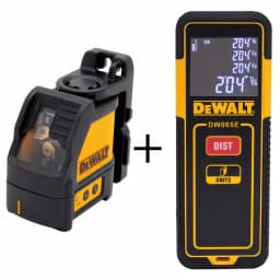 DEWALT DW088K Cross Line Laser Level Kit with Bonus 65 ft. Laser Distance Measurer thumbnail 1